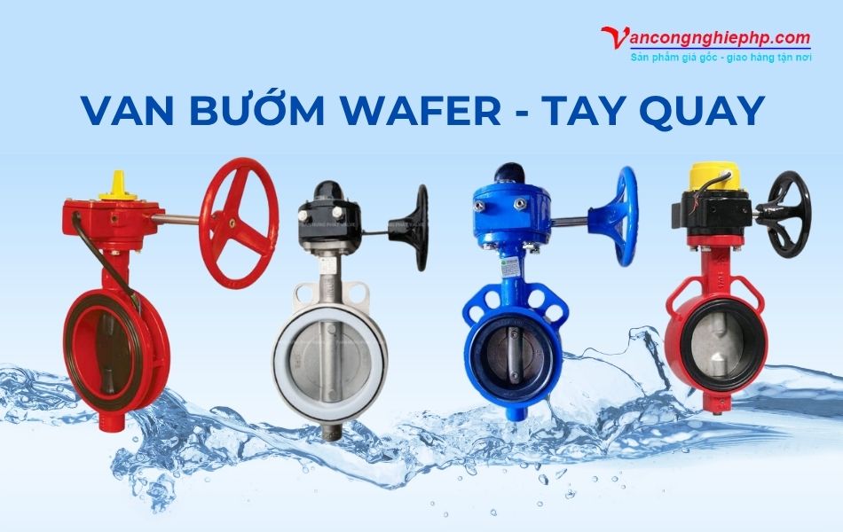Các loại van bướm wafer tay quay
