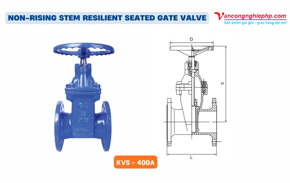 Van cổng gang ty chìm KVS - Model KVS-400A