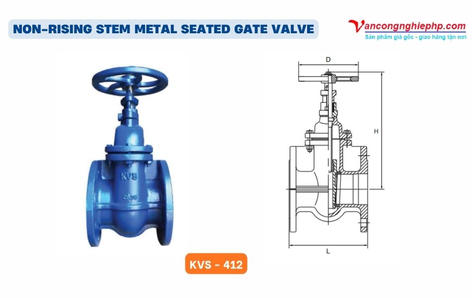 Van cổng gang ty chìm KVS - Model KVS-412