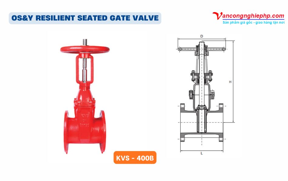 Van cổng gang ty nổi KVS - Model KVS-400B