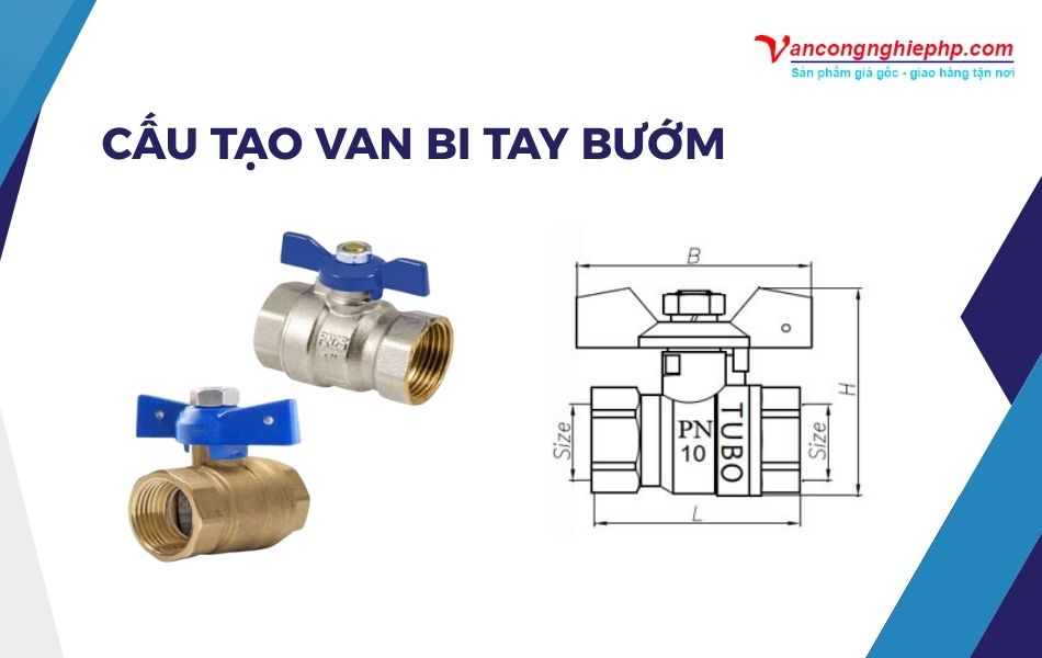 cấu tạo van bi tay bướm