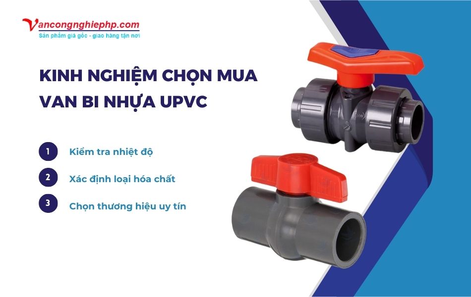 kinh nghiệm chọn mua van bi nhựa upvc