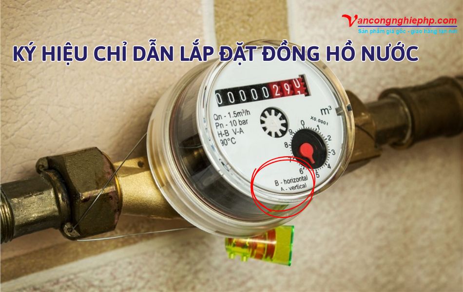 ký hiệu chỉ dẫn lắp đặt đồng hồ nước