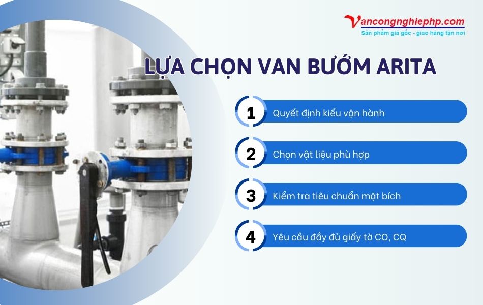 Kinh nghiệm lựa chọn van bướm hiệu Arita cho hệ thống