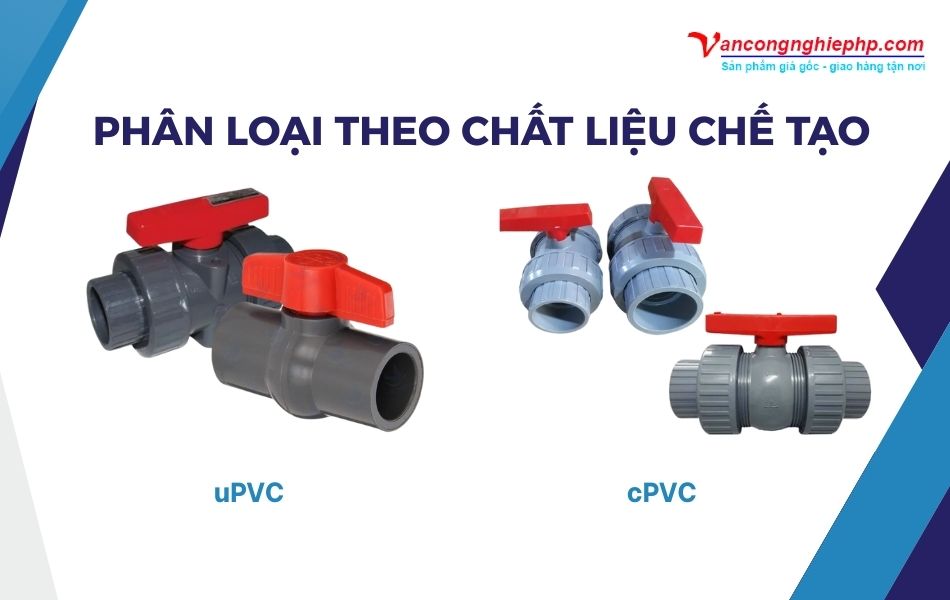 Phân loại van bi nhựa SCH80 theo vật liệu chế tạo