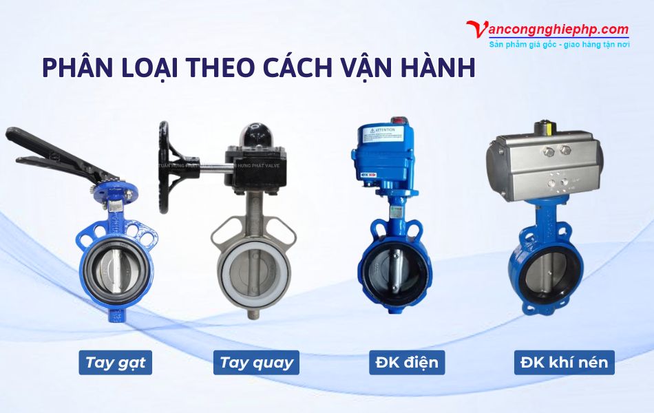 Phân loại van bướm DN80 theo cách vận hành