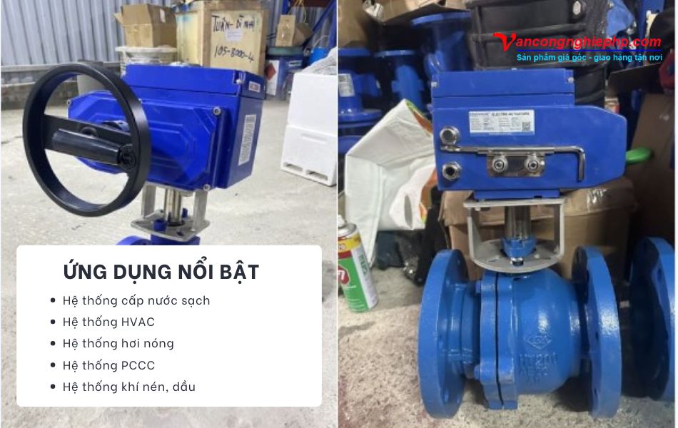 ứng dụng van bi gang