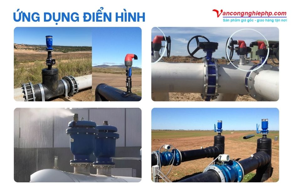 Các ứng dụng tiêu biểu của van xả khí trong các hệ thống