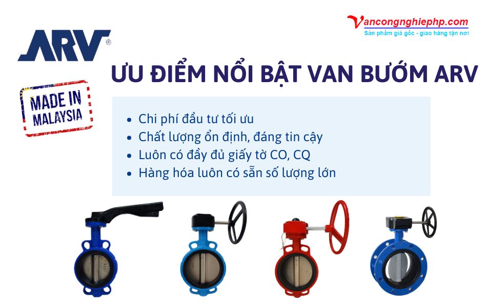 4 Ưu điểm nổi bật của các dòng van bướm thương hiệu ARV