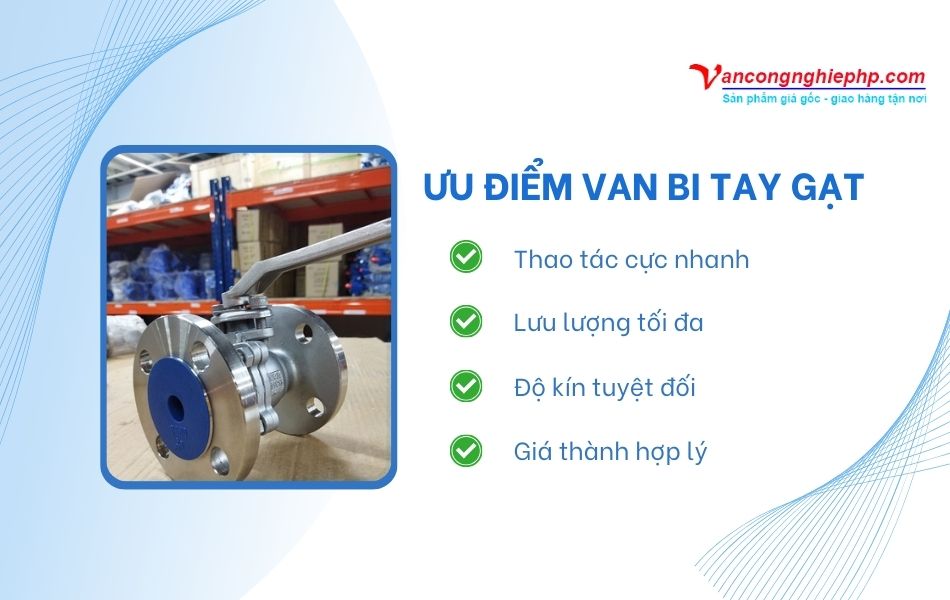 ưu điểm van bi tay gạt