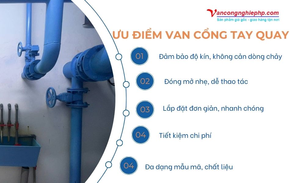 ưu điểm van cổng tay quay