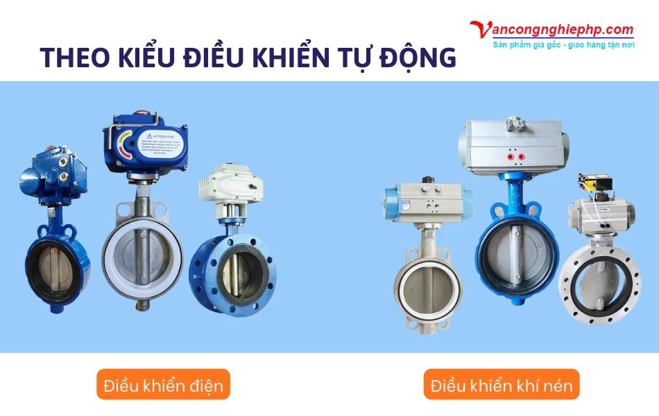 Van bướm DN150 điều khiển tự động - Bộ điều khiển điện, khí nén