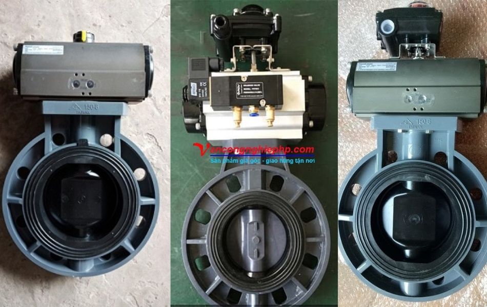 Van bướm nhựa điều khiển khí nén