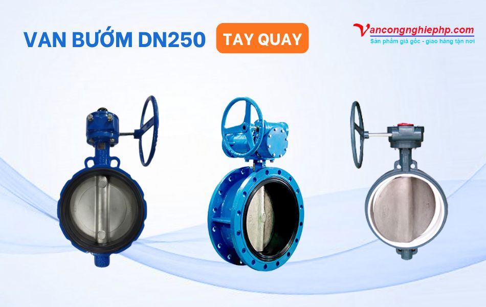 Van bướm tay quay DN250