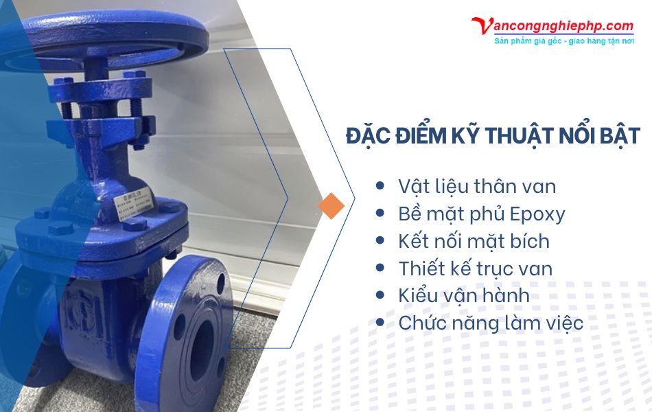 đặc điểm kỹ thuật van cổng gang hàn quốc