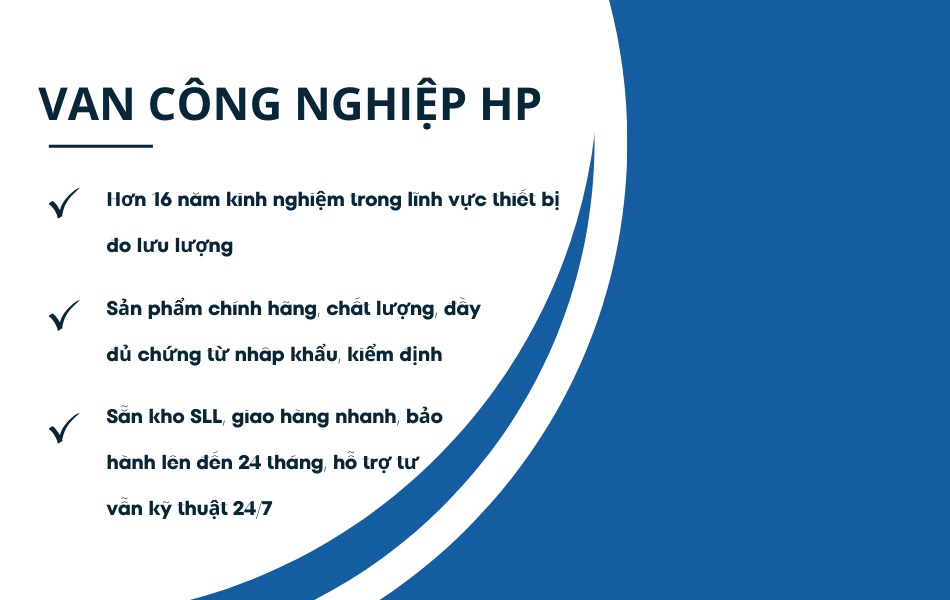 Van công nghiệp HP - Đơn vị cung cấp đồng hồ đo nước chính hãng