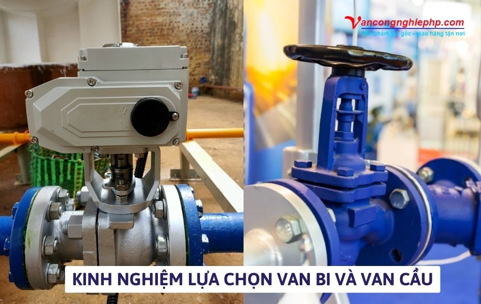 kinh nghiệm lựa chọn van bi và van cầu