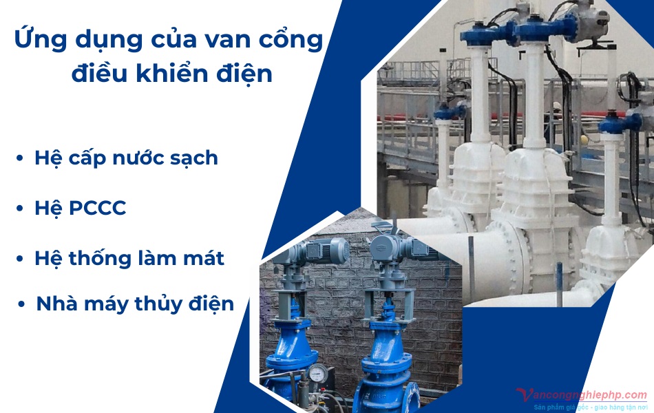 ứng dụng van cổng điều khiển điện