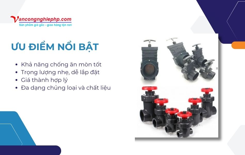 ưu điểm van cổng nhựa