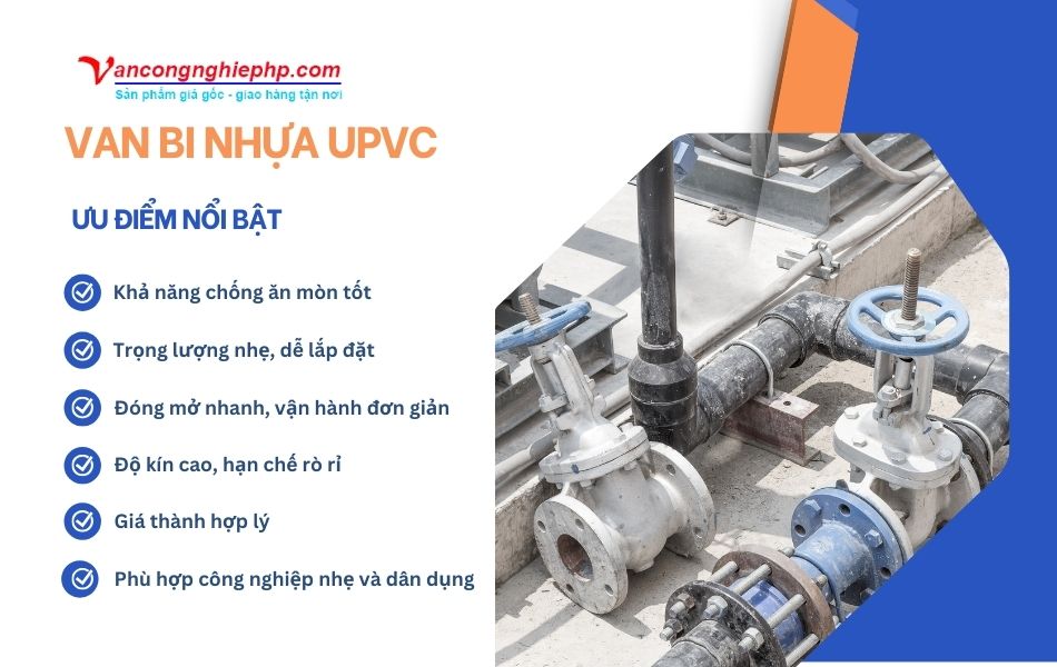 ưu điểm van bi nhựa pvc