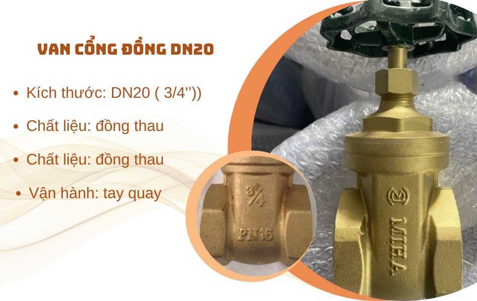 van cổng đồng dn20