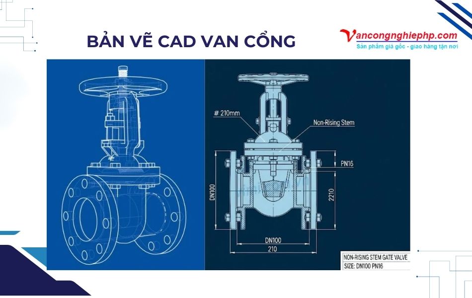 bản vẽ cad van cổng