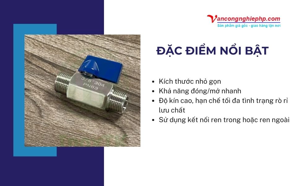 đặc điểm nổi bật van bi 3/8