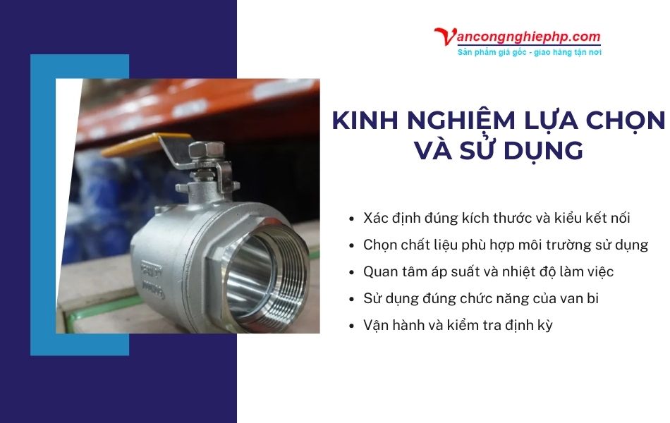 kinh nghiệm lựa chọn và sử dụng van bi dn25