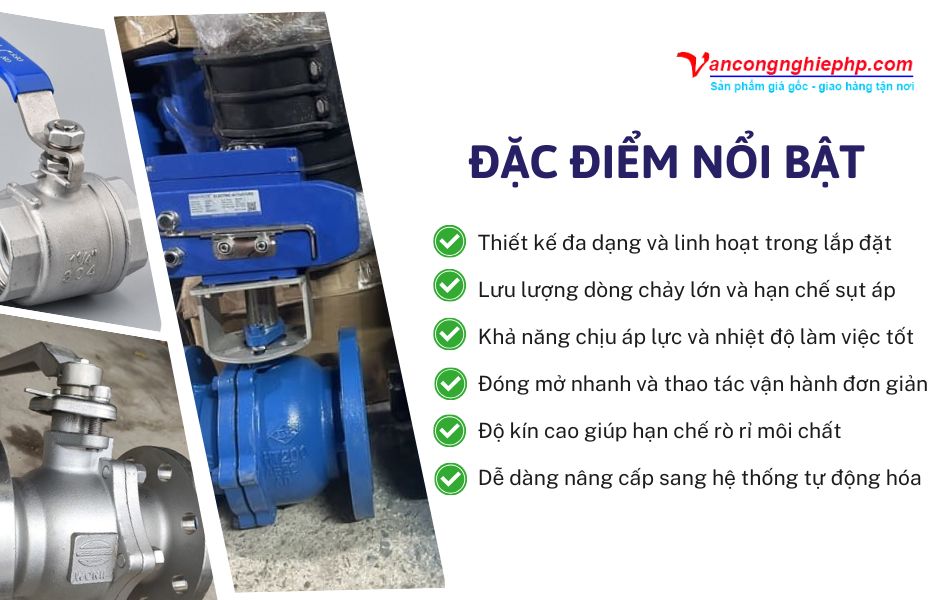 đặc điểm nổi bật van bi dn50