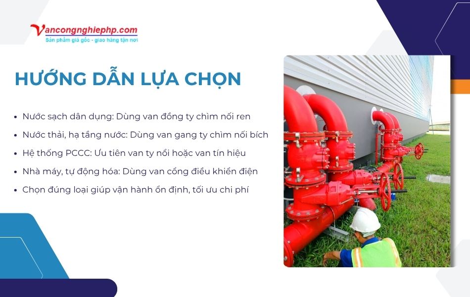 hướng dẫn lựa chọn van cổng shinyi