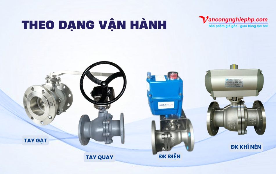 Phân loại van bi kích thước DN100 theo dạng vận hành
