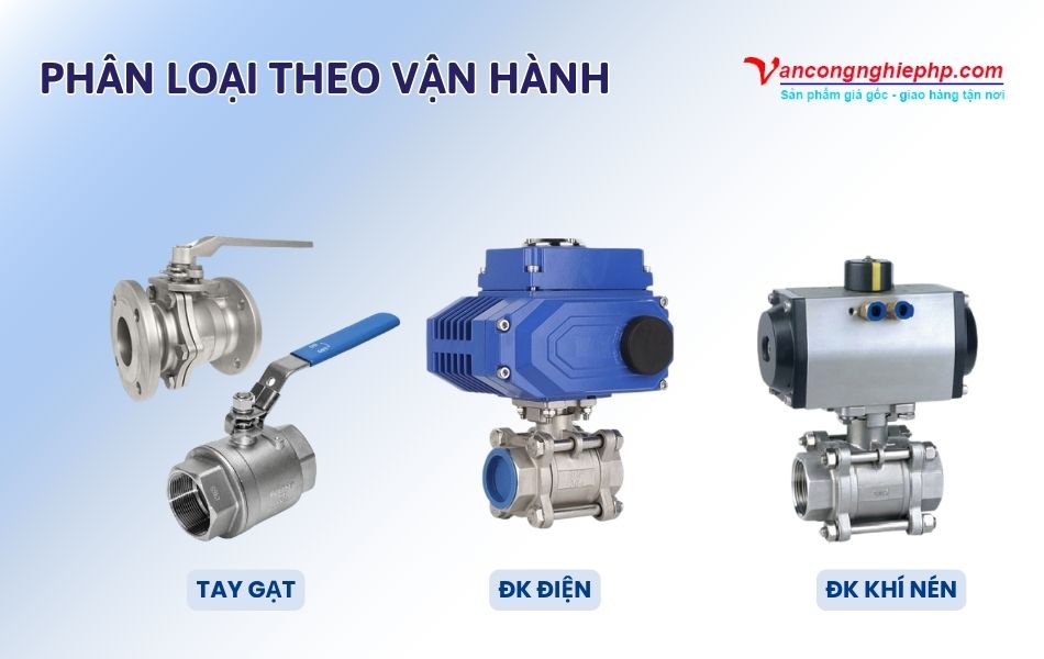 Phân loại van bi kích thước DN32 theo vận hành