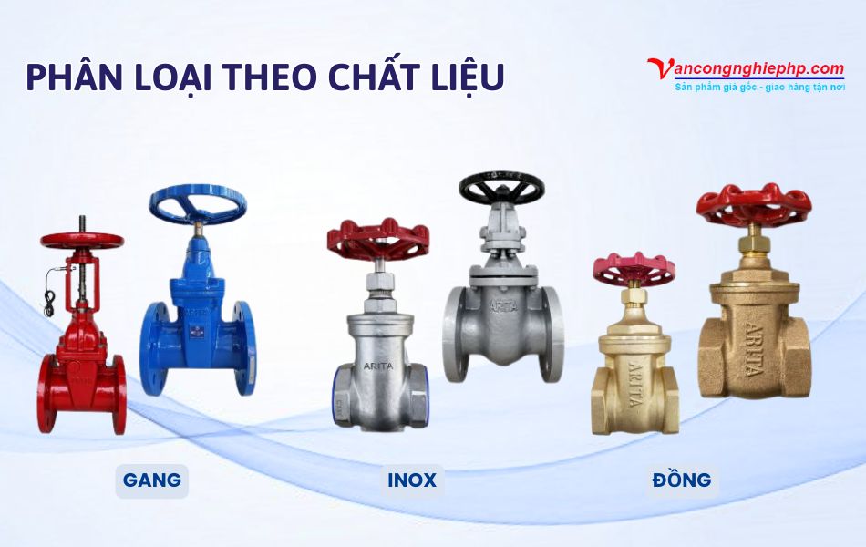 Phân loại van cổng Arita theo chất liệu