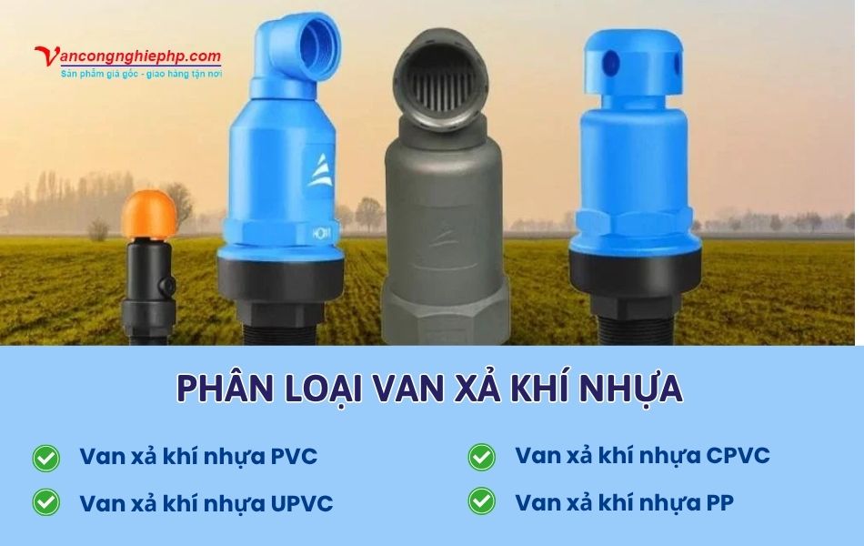 các loại van xả khí nhựa