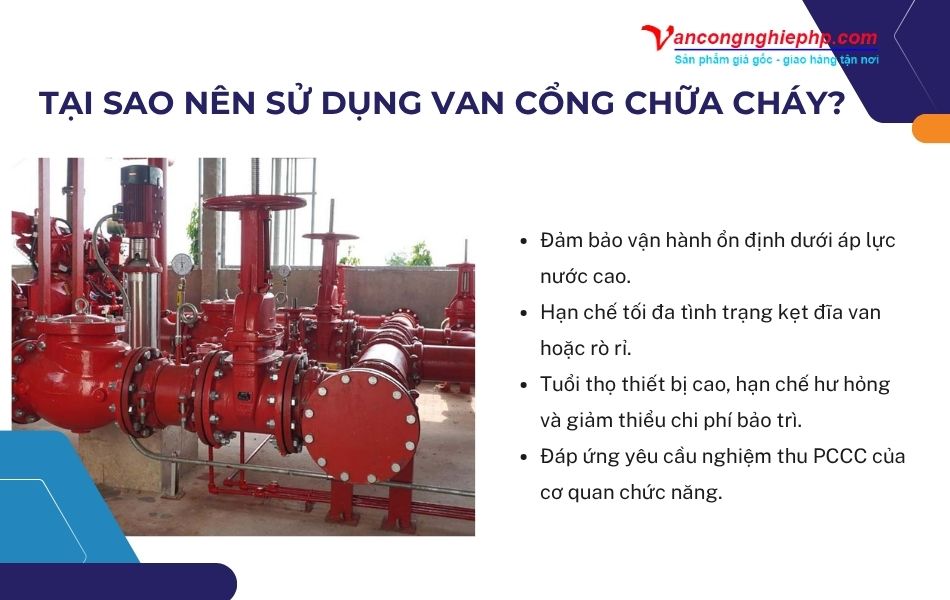 tại sao nên sử dụng van cổng chữa cháy