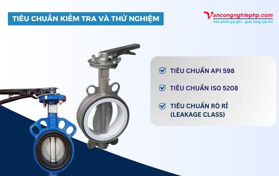 Các tiêu chuẩn van bướm về kiểm tra và thử nghiệm