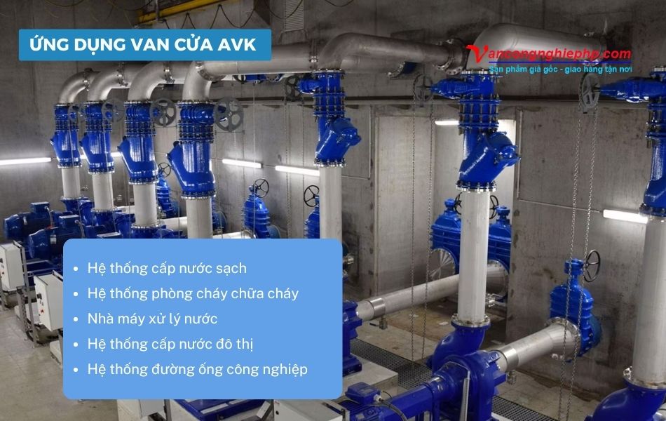 ứng dụng van cổng avk