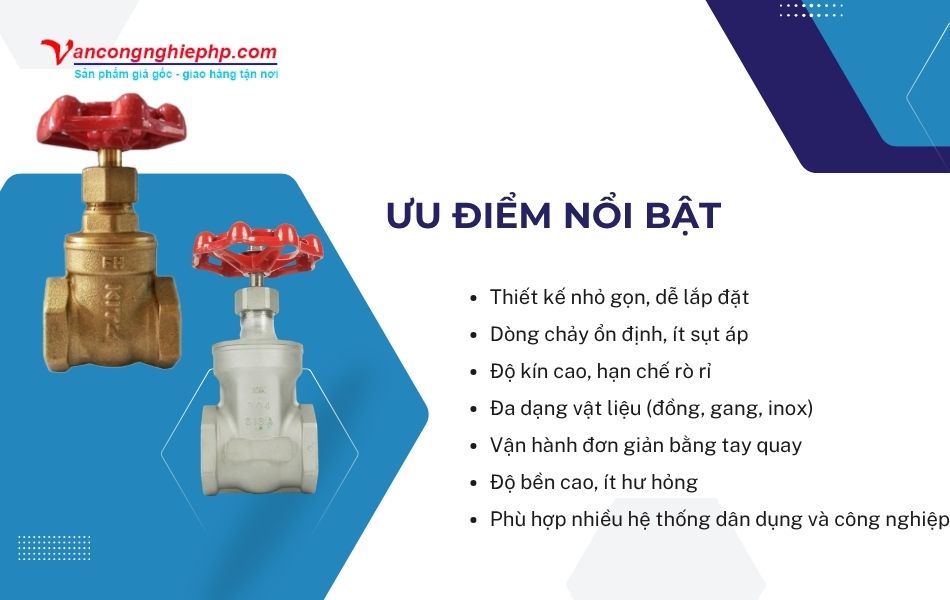 ưu điểm van cổng dn32