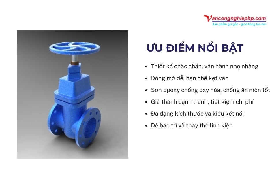 ưu điểm nổi bật van cổng rinco