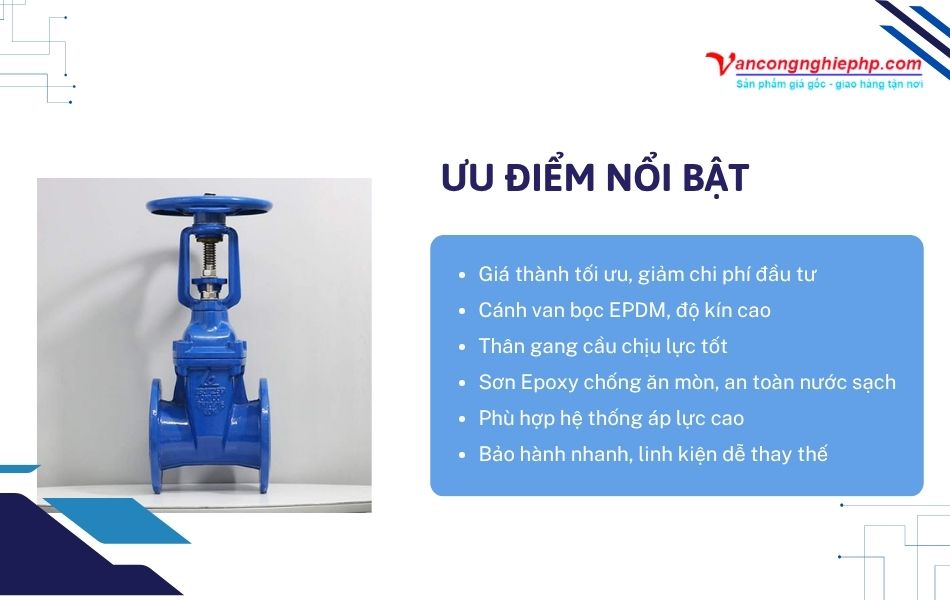 ưu điểm nổi bật van cổng shinyi