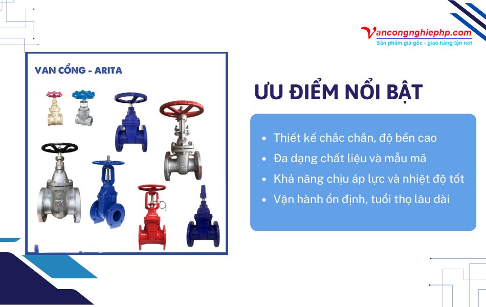 ưu điểm van cổng arita