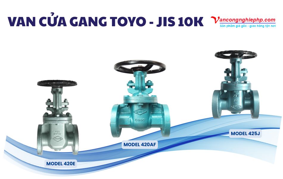 Các model van cửa gang JIS10k thương hiệu Toyo