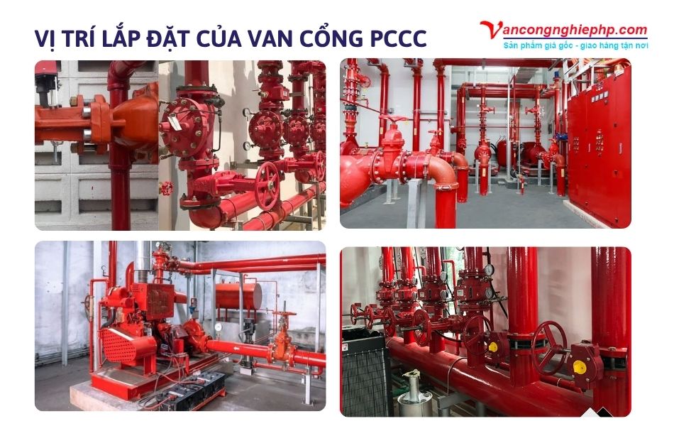 vị trí lắp đặt của van cổng chữa cháy