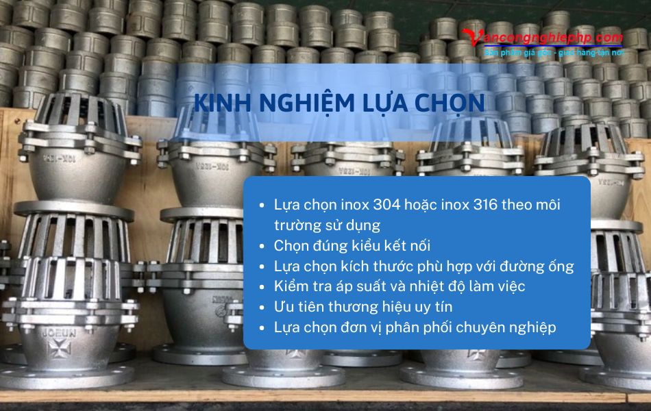 kinh nghiệm lựa chọn rọ bơm inox