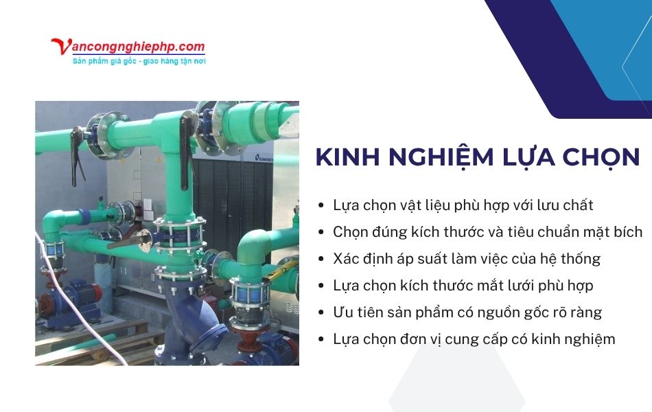 kinh nghiệm lựa chọn y lọc mặt bích