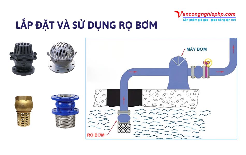 Lưu ý khi lắp đặt và sử dụng rọ bơm nước