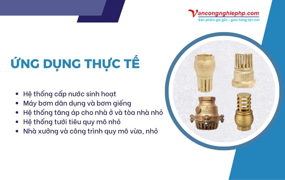 ứng dụng thực tế chõ bơm nước bằng đồng