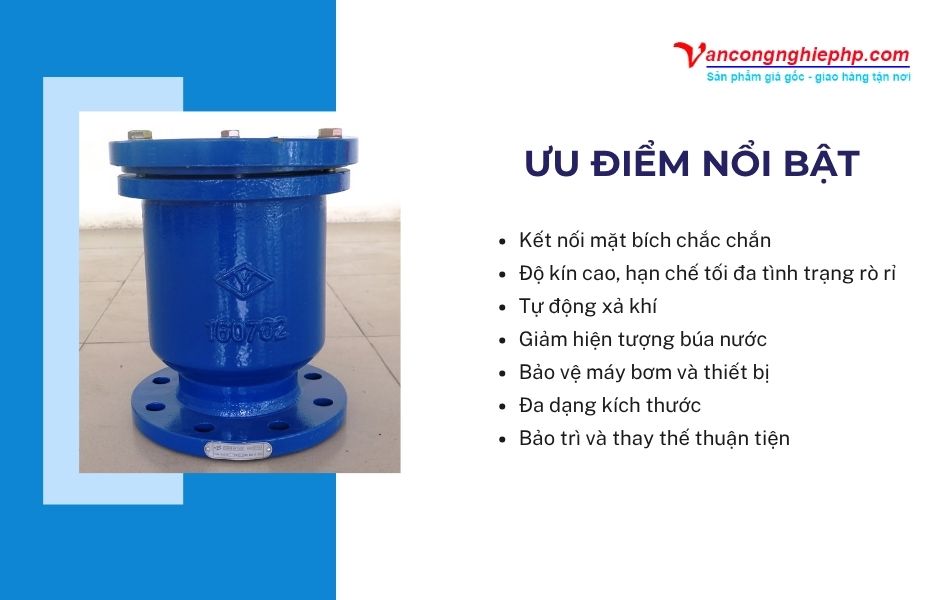 ưu điểm nổi bật van xả khí mặt bích