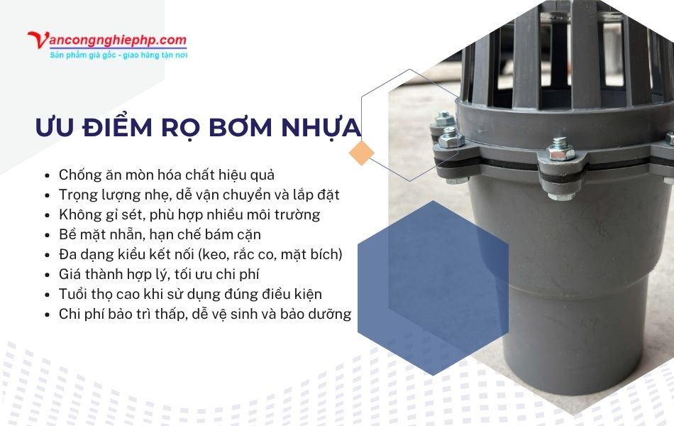 ưu điểm rọ bơm nhựa