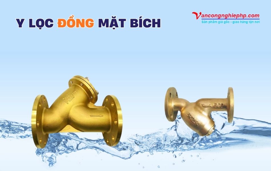 y lọc đồng mặt bích